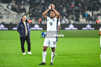 14/11/2024 - 10 Jude Bellingham of England plays during the UEFA Nations League 2024/25 League B, Group B2 match between Greece and England on November 14, 2024 at OAKA Stadium, in Athens, Greece. - GREECE VS ENGLAND - UEFA NATIONS LEAGUE - CALCIO