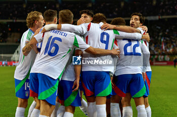 14/11/2024 - Sandro Tonali of Italy celebrates after scoring a goal with teammates - BELGIUM VS ITALY - UEFA NATIONS LEAGUE - CALCIO