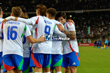 14/11/2024 - Sandro Tonali of Italy celebrates after scoring a goal with teammates - BELGIUM VS ITALY - UEFA NATIONS LEAGUE - CALCIO