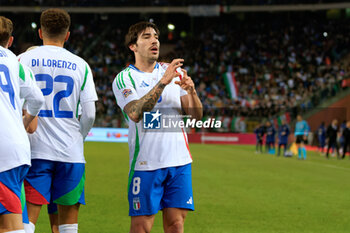 14/11/2024 - Sandro Tonali of Italy celebrates after scoring a goal - BELGIUM VS ITALY - UEFA NATIONS LEAGUE - CALCIO