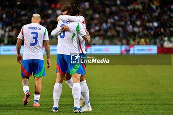 14/11/2024 - Sandro Tonali of Italy celebrates after scoring a goal with Giovanni Di Lorenzo of Italy - BELGIUM VS ITALY - UEFA NATIONS LEAGUE - CALCIO