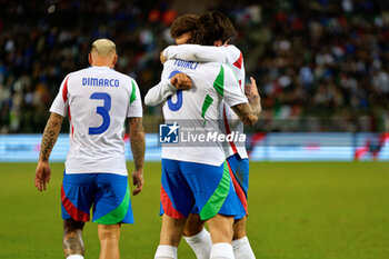 14/11/2024 - Sandro Tonali of Italy celebrates after scoring a goal with Giovanni Di Lorenzo of Italy - BELGIUM VS ITALY - UEFA NATIONS LEAGUE - CALCIO