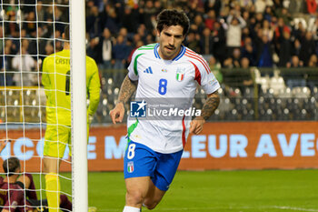 14/11/2024 - Sandro Tonali of Italy celebrates after scoring a goal - BELGIUM VS ITALY - UEFA NATIONS LEAGUE - CALCIO