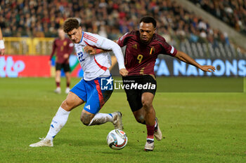 14/11/2024 - Giovanni Di Lorenzo of Italy in action against Lois Openda of Belgium - BELGIUM VS ITALY - UEFA NATIONS LEAGUE - CALCIO