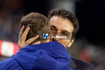 14/11/2024 - Italy Head of Delegation Gianluigi Buffon and Daniel Maldini of Italy - BELGIUM VS ITALY - UEFA NATIONS LEAGUE - CALCIO