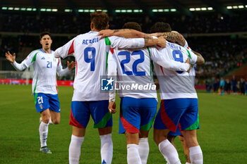 14/11/2024 - Sandro Tonali of Italy celebrates after scoring a goal with teammates - BELGIUM VS ITALY - UEFA NATIONS LEAGUE - CALCIO