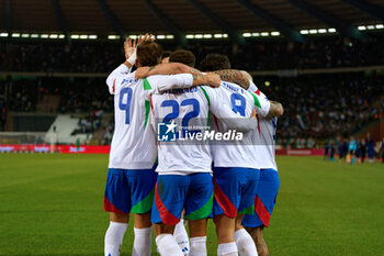 14/11/2024 - Sandro Tonali of Italy celebrates after scoring a goal with teammates - BELGIUM VS ITALY - UEFA NATIONS LEAGUE - CALCIO