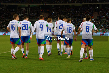 14/11/2024 - Sandro Tonali of Italy celebrates after scoring a goal with teammates - BELGIUM VS ITALY - UEFA NATIONS LEAGUE - CALCIO