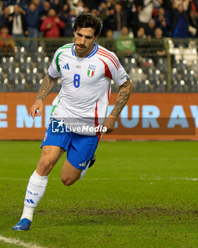 14/11/2024 - Sandro Tonali of Italy celebrates after scoring a goal - BELGIUM VS ITALY - UEFA NATIONS LEAGUE - CALCIO