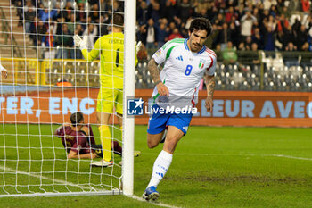 14/11/2024 - Sandro Tonali of Italy celebrates after scoring a goal - BELGIUM VS ITALY - UEFA NATIONS LEAGUE - CALCIO