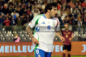 14/11/2024 - Sandro Tonali of Italy celebrates after scoring a goal - BELGIUM VS ITALY - UEFA NATIONS LEAGUE - CALCIO