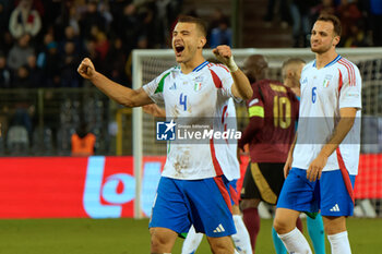 14/11/2024 - Alessandro Buongiorno of Italy celebrates the victory - BELGIUM VS ITALY - UEFA NATIONS LEAGUE - CALCIO