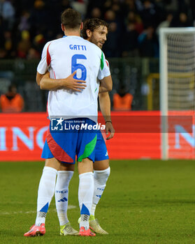 14/11/2024 - Manuel Locatelli of Italy and Federico Gatti of Italy celebrates the victory - BELGIUM VS ITALY - UEFA NATIONS LEAGUE - CALCIO