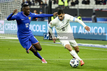 14/11/2024 - Liel Abada of Israel, left Randal Kolo Muani of France during the UEFA Nations League, League A, Group A2 football match between France and Israel on 14 November 2024 at Stade de France in Saint-Denis near Paris, France - FOOTBALL - UEFA NATIONS LEAGUE - FRANCE V ISRAEL - UEFA NATIONS LEAGUE - CALCIO