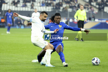 14/11/2024 - Mahmoud Jaber of Israel, Eduardo Camavinga of France during the UEFA Nations League, League A, Group A2 football match between France and Israel on 14 November 2024 at Stade de France in Saint-Denis near Paris, France - FOOTBALL - UEFA NATIONS LEAGUE - FRANCE V ISRAEL - UEFA NATIONS LEAGUE - CALCIO