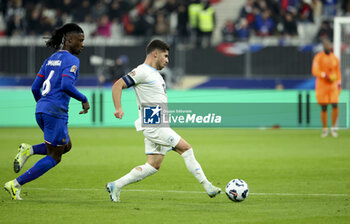 14/11/2024 - Manor Solomon of Israel, left Eduardo Camavinga of France during the UEFA Nations League, League A, Group A2 football match between France and Israel on 14 November 2024 at Stade de France in Saint-Denis near Paris, France - FOOTBALL - UEFA NATIONS LEAGUE - FRANCE V ISRAEL - UEFA NATIONS LEAGUE - CALCIO