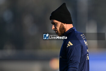 16/11/2024 - Federico Dimarco of Italy in action during a Italy training session at BPER Training Centre at Appiano Gentile on November 16, 2024 in Como, Italy - ITALY TRAINING AND PRESS CONFERENCE - UEFA NATIONS LEAGUE - CALCIO