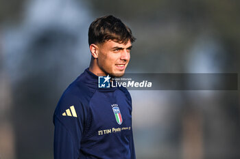 16/11/2024 - Daniel Maldini of Italy in action during a Italy training session at BPER Training Centre at Appiano Gentile on November 16, 2024 in Como, Italy - ITALY TRAINING AND PRESS CONFERENCE - UEFA NATIONS LEAGUE - CALCIO