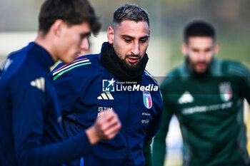 16/11/2024 - Gianluigi Donnarumma of Italy in action during a Italy training session at BPER Training Centre at Appiano Gentile on November 16, 2024 in Como, Italy - ITALY TRAINING AND PRESS CONFERENCE - UEFA NATIONS LEAGUE - CALCIO