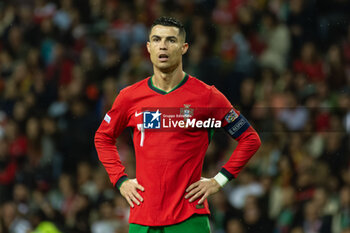 2024-11-15 - Cristiano Ronaldo of Portugal during the UEFA Nations League, League phase, Matchday 5 football match between Portugal and Poland on 15 November 2024 at Estádio do Dragão in Porto, Portugal - FOOTBALL - UEFA NATIONS LEAGUE - PORTUGAL V POLAND - UEFA NATIONS LEAGUE - SOCCER