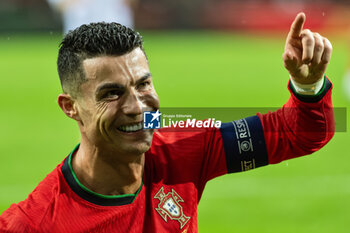 2024-11-15 - Cristiano Ronaldo of Portugal during the UEFA Nations League, League phase, Matchday 5 football match between Portugal and Poland on 15 November 2024 at Estádio do Dragão in Porto, Portugal - FOOTBALL - UEFA NATIONS LEAGUE - PORTUGAL V POLAND - UEFA NATIONS LEAGUE - SOCCER