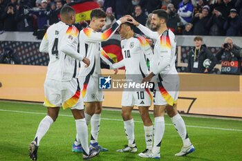 2024-11-16 - Jamal Musiala of Germany celebrates his goal 1-0 with teammates during the UEFA Nations League, League phase, Matchday 5 football match between Germany and Bosnia Herzegovina on 16 November 2024 at Europa-Park Stadion in Freiburg, Germany - FOOTBALL - UEFA NATIONS LEAGUE - GERMANY V BOSNIA HERZEGOVINA - UEFA NATIONS LEAGUE - SOCCER