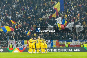 18/11/2024 - Romania’s squad before the start of the match during the UEFA Nations League, League C, Group C2 football match between Romania and Cyprus on 18 November 2024 at Arena Nationala in Bucharest, Romania - FOOTBALL - UEFA NATIONS LEAGUE - ROMANIA V CYPRUS - UEFA NATIONS LEAGUE - CALCIO