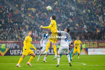 18/11/2024 - Ianis Hagi of Romania and Anderson Correia of Cyprus fighting for the ball during the UEFA Nations League, League C, Group C2 football match between Romania and Cyprus on 18 November 2024 at Arena Nationala in Bucharest, Romania - FOOTBALL - UEFA NATIONS LEAGUE - ROMANIA V CYPRUS - UEFA NATIONS LEAGUE - CALCIO