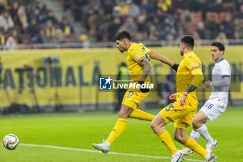 18/11/2024 - Florinel Coman of Romania scores his team's fourth goal to make the score 4-1 during the UEFA Nations League, League C, Group C2 football match between Romania and Cyprus on 18 November 2024 at Arena Nationala in Bucharest, Romania - FOOTBALL - UEFA NATIONS LEAGUE - ROMANIA V CYPRUS - UEFA NATIONS LEAGUE - CALCIO