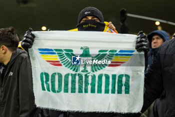 18/11/2024 - Romanian ultras during the UEFA Nations League, League C, Group C2 football match between Romania and Cyprus on 18 November 2024 at Arena Nationala in Bucharest, Romania - FOOTBALL - UEFA NATIONS LEAGUE - ROMANIA V CYPRUS - UEFA NATIONS LEAGUE - CALCIO