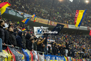 18/11/2024 - Romanian fans during the UEFA Nations League, League C, Group C2 football match between Romania and Cyprus on 18 November 2024 at Arena Nationala in Bucharest, Romania - FOOTBALL - UEFA NATIONS LEAGUE - ROMANIA V CYPRUS - UEFA NATIONS LEAGUE - CALCIO