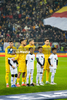 18/11/2024 - Valentin Mihaila of Romania, Marius Marin of Romania, Andrei Ratiu of Romania and Ianis Hagi of Romania during the UEFA Nations League, League C, Group C2 football match between Romania and Cyprus on 18 November 2024 at Arena Nationala in Bucharest, Romania - FOOTBALL - UEFA NATIONS LEAGUE - ROMANIA V CYPRUS - UEFA NATIONS LEAGUE - CALCIO