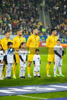 18/11/2024 - Darius Olaru of Romania, Daniel Birligea of Romania, Radu Dragusin of Romania and Alexandru Pascanu of Romania during the UEFA Nations League, League C, Group C2 football match between Romania and Cyprus on 18 November 2024 at Arena Nationala in Bucharest, Romania - FOOTBALL - UEFA NATIONS LEAGUE - ROMANIA V CYPRUS - UEFA NATIONS LEAGUE - CALCIO