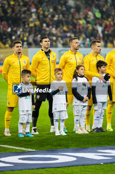 18/11/2024 - Razvan Marin of Romania,Florin Nita of Romania, Nicusor Bancu of Romania and Darius Olaru of Romania during the UEFA Nations League, League C, Group C2 football match between Romania and Cyprus on 18 November 2024 at Arena Nationala in Bucharest, Romania - FOOTBALL - UEFA NATIONS LEAGUE - ROMANIA V CYPRUS - UEFA NATIONS LEAGUE - CALCIO