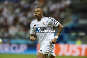 2024-08-14 - August 14, 2024, Warsaw, Masovian, Poland: Stadion Narodowy, Warsaw, UEFA Super Cup Football match Real Madrid vs Atalanta; In the picture: Mbappe 900/Cordon Press - UEFA SUPER CUP FOOTBALL MATCH REAL MADRID VS ATALANTA - UEFA SUPER CUP - SOCCER