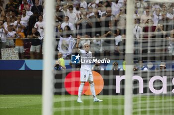 2024-08-14 - August 14, 2024, Warsaw, Masovian, Poland: Stadion Narodowy, Warsaw, UEFA Super Cup Football match Real Madrid vs Atalanta; In the picture: Valverde celebrates a goal 900/Cordon Press - UEFA SUPER CUP FOOTBALL MATCH REAL MADRID VS ATALANTA - UEFA SUPER CUP - SOCCER