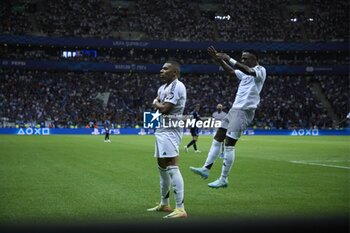 2024-08-14 - August 14, 2024, Warsaw, Masovian, Poland: Stadion Narodowy, Warsaw, UEFA Super Cup Football match Real Madrid vs Atalanta; In the picture: Mbappe celebrates a goal with Vinicius 900/Cordon Press - UEFA SUPER CUP FOOTBALL MATCH REAL MADRID VS ATALANTA - UEFA SUPER CUP - SOCCER