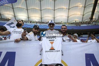 2024-08-14 - August 14, 2024, Warsaw, Masovian, Poland: Stadion Narodowy, Warsaw, UEFA Super Cup Football match Real Madrid vs Atalanta; In the picture: Real Madrid fans 900/Cordon Press - UEFA SUPER CUP FOOTBALL MATCH REAL MADRID VS ATALANTA - UEFA SUPER CUP - SOCCER