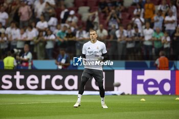 2024-08-14 - August 14, 2024, Warsaw, Masovian, Poland: Stadion Narodowy, Warsaw, UEFA Super Cup Football match Real Madrid vs Atalanta; In the picture: Lunin 900/Cordon Press - UEFA SUPER CUP FOOTBALL MATCH REAL MADRID VS ATALANTA - UEFA SUPER CUP - SOCCER