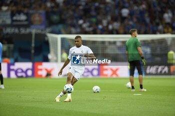 2024-08-14 - August 14, 2024, Warsaw, Masovian, Poland: Stadion Narodowy, Warsaw, UEFA Super Cup Football match Real Madrid vs Atalanta; In the picture: Mbappe 900/Cordon Press - UEFA SUPER CUP FOOTBALL MATCH REAL MADRID VS ATALANTA - UEFA SUPER CUP - SOCCER