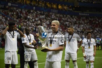 2024-08-14 - August 14, 2024, Warsaw, Masovian, Poland: Stadion Narodowy, Warsaw, UEFA Super Cup Football match Real Madrid vs Atalanta; In the picture: Valverde 900/Cordon Press - UEFA SUPER CUP FOOTBALL MATCH REAL MADRID VS ATALANTA - UEFA SUPER CUP - SOCCER