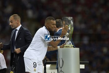 2024-08-14 - August 14, 2024, Warsaw, Masovian, Poland: Stadion Narodowy, Warsaw, UEFA Super Cup Football match Real Madrid vs Atalanta; In the picture: Mbappe 900/Cordon Press - UEFA SUPER CUP FOOTBALL MATCH REAL MADRID VS ATALANTA - UEFA SUPER CUP - SOCCER