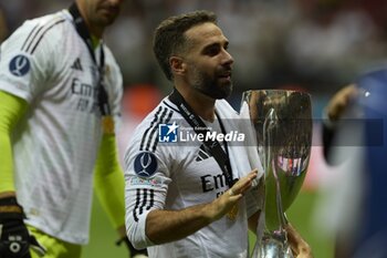 2024-08-14 - August 14, 2024, Warsaw, Masovian, Poland: Stadion Narodowy, Warsaw, UEFA Super Cup Football match Real Madrid vs Atalanta; In the picture: Carvajal 900/Cordon Press - UEFA SUPER CUP FOOTBALL MATCH REAL MADRID VS ATALANTA - UEFA SUPER CUP - SOCCER