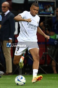 2024-08-14 - Kylian Mbappe of Real Madrid during the UEFA Super Cup 2024 football match between Real Madrid CF and Atalanta BC on 14 August 2024 at PGE Narodowy in Warsaw, Poland - FOOTBALL - UEFA SUPER CUP 2024 - REAL MADRID V ATALANTA - UEFA SUPER CUP - SOCCER