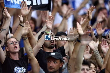 2024-08-14 - Atalanta fans during the UEFA Super Cup 2024 football match between Real Madrid CF and Atalanta BC on 14 August 2024 at PGE Narodowy in Warsaw, Poland - FOOTBALL - UEFA SUPER CUP 2024 - REAL MADRID V ATALANTA - UEFA SUPER CUP - SOCCER