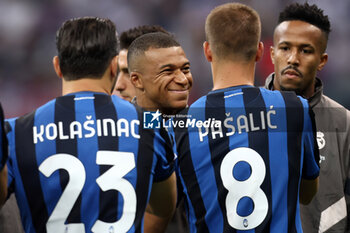 2024-08-14 - Kylian Mbappe, Eder Militao of Real Madrid during the UEFA Super Cup 2024 football match between Real Madrid CF and Atalanta BC on 14 August 2024 at PGE Narodowy in Warsaw, Poland - FOOTBALL - UEFA SUPER CUP 2024 - REAL MADRID V ATALANTA - UEFA SUPER CUP - SOCCER