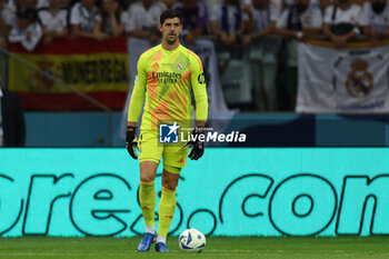 2024-08-14 - Thibaut Courtois of Real Madrid during the UEFA Super Cup 2024 football match between Real Madrid CF and Atalanta BC on 14 August 2024 at PGE Narodowy in Warsaw, Poland - FOOTBALL - UEFA SUPER CUP 2024 - REAL MADRID V ATALANTA - UEFA SUPER CUP - SOCCER