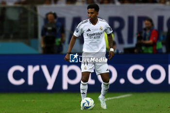 2024-08-14 - Rodrygo of Real Madrid during the UEFA Super Cup 2024 football match between Real Madrid CF and Atalanta BC on 14 August 2024 at PGE Narodowy in Warsaw, Poland - FOOTBALL - UEFA SUPER CUP 2024 - REAL MADRID V ATALANTA - UEFA SUPER CUP - SOCCER