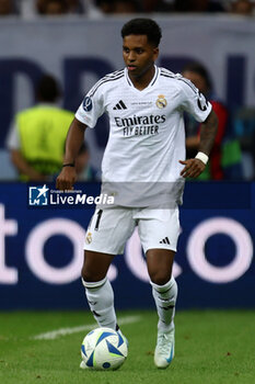 2024-08-14 - Rodrygo of Real Madrid during the UEFA Super Cup 2024 football match between Real Madrid CF and Atalanta BC on 14 August 2024 at PGE Narodowy in Warsaw, Poland - FOOTBALL - UEFA SUPER CUP 2024 - REAL MADRID V ATALANTA - UEFA SUPER CUP - SOCCER