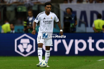 2024-08-14 - Rodrygo of Real Madrid during the UEFA Super Cup 2024 football match between Real Madrid CF and Atalanta BC on 14 August 2024 at PGE Narodowy in Warsaw, Poland - FOOTBALL - UEFA SUPER CUP 2024 - REAL MADRID V ATALANTA - UEFA SUPER CUP - SOCCER